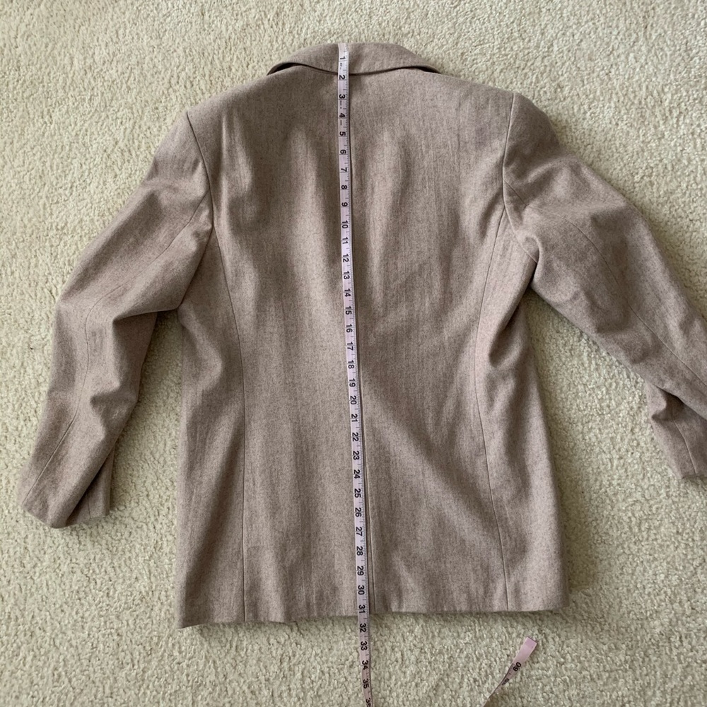 Vintage J.Crew Wool One Button Blazer Oatmeal 10 - Picture 6 of 6